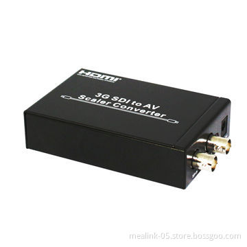 3G SDI to AV scaler converter, allows SD-SDI, HD-SDI and 3G-SDI signals to be shown on CRT or HDTV